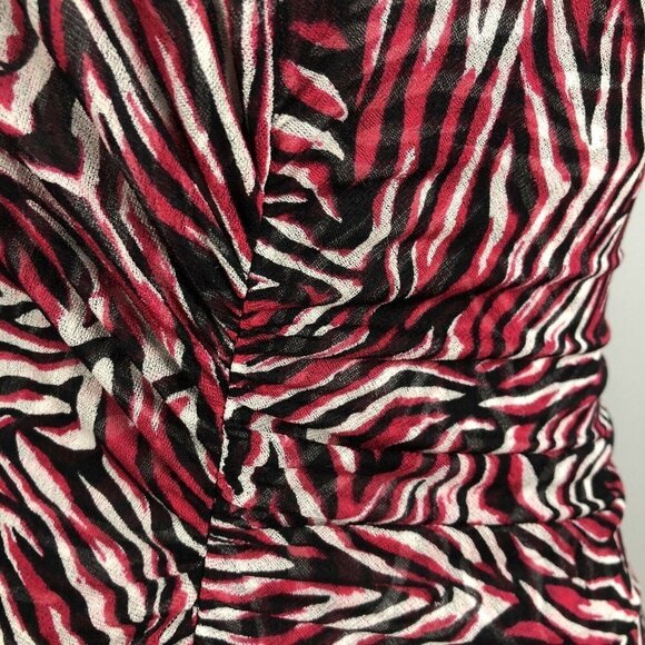 Diane Von Furstenberg Frilly Silk Ruched Blouse M/L Runs Small - Picture 6 of 12